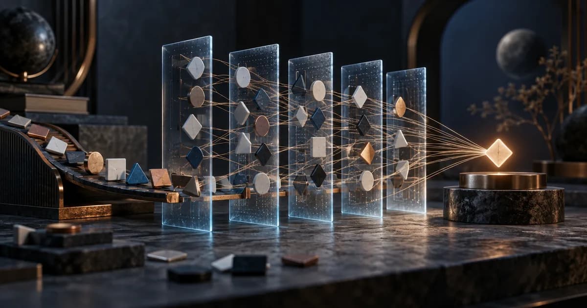 Tekstokens gaan deur aandaglae om die volgende token te voorspel.